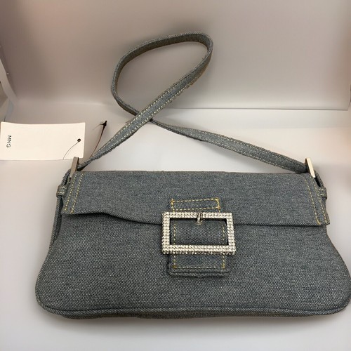 Mango denim shoulder bag - mango,