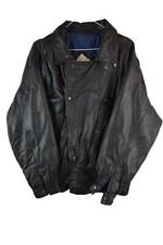 CERTIFIED CONCEPT MAN Black Leather Jacket size M Mens Real Leather Vintage