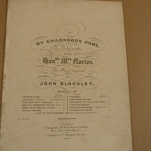 Songsheet childhood home - songsheet, childhood's
