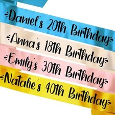 Personalised Birthday Sash