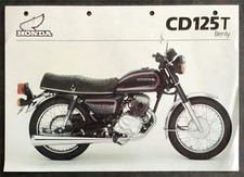 HONDA CD125T BENLY Motorcycle Sales Specification Leaflet FEB 1982