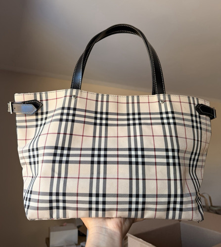 Beige plaid tote - beige,