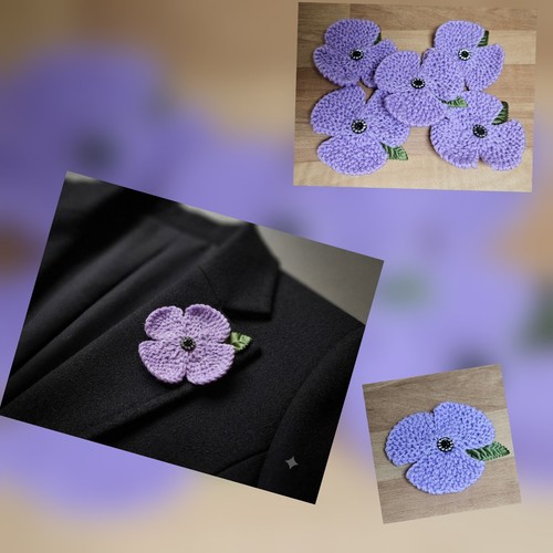 Remembrance poppy lilac 3 - remembrance,