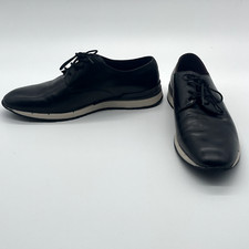 Next Signature Black Premium Italian Leather shoes UK size 9 Flat