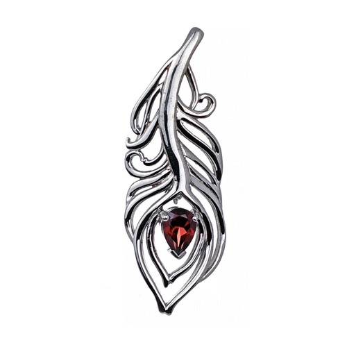 Natural garnet brooch sterling - natural,