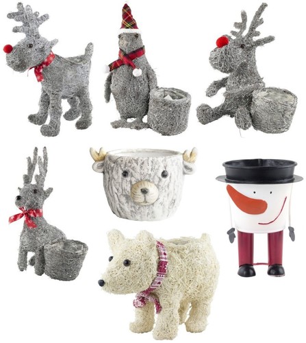 Christmas planter ceramic - christmas,