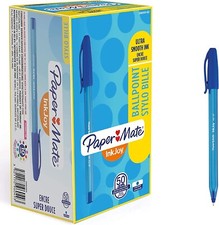 Paper Mate InkJoy 100ST Ballpoint Pens | Ultra Fine Point (0.5 mm) Blue 50 PACK
