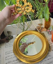 Vintage Round Wall Mirror Bow