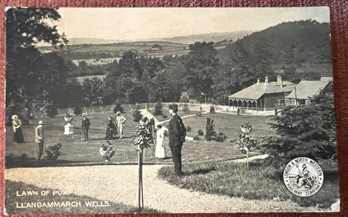 Antique postcard llangammarch - antique,