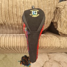 Old Course ST. Andrews 3 Wood Headcover / Zipped Closure & Tee Storage Pocket