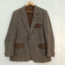  Magee Tailored Donegal Handwoven Men's Tweed Jacket Brown Wool UK XL - Preloved