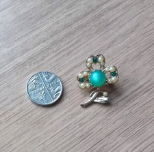 LOVELY VINTAGE SMALL CLOVER/SHAMROCK BROOCH