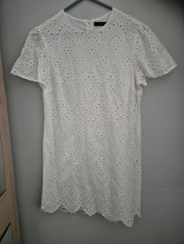 Zara white broderie mini - , dress