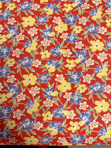 Vintage 1930s floral cotton - vintage,