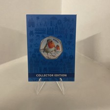 The Christmas Robin Commemorative 50p Shaped Coin