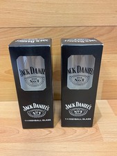 2x Jack Daniel's Old No.7 Long Glass Highball Tumbler 35cl 11.9oz Gift Box Xmas