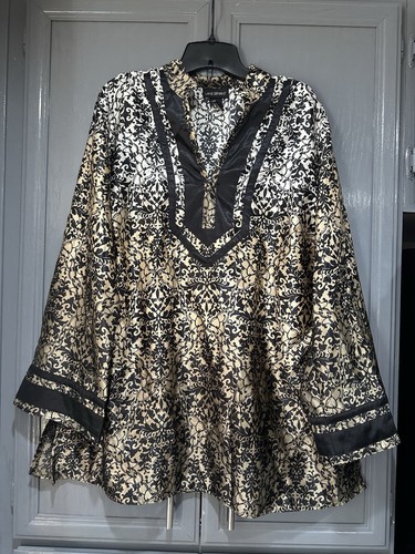 Lane bryant black gold top - lane,