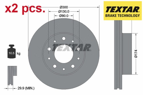 Pcs front brake disc set - pcs,