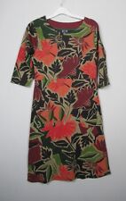 Weird Fish Starshine Organic Cotton Jersey Dress Pink  Floral Print 8 - 22