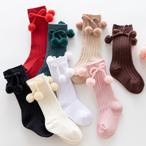Baby girls socks knee high - socks,