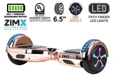 ROSE GOLD CHROME BLUETOOTH HOVERBOARD SEGWAY WITH LED WHEELS UL2272 CERTIFIED