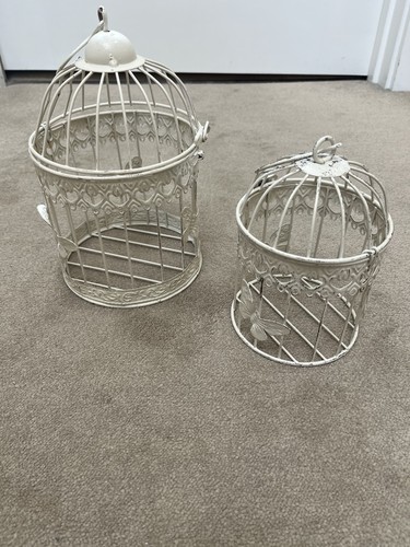 Pair vintage style white - style, metal