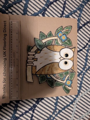 Ceramic owls wall hanging - wall,