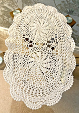 VINTAGE ART DECO WHITE COTTON