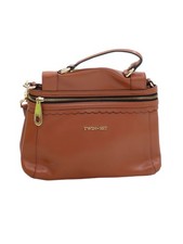 Twin Set Women's Bag Brown Cotton with Polyester Shoulder Bag
