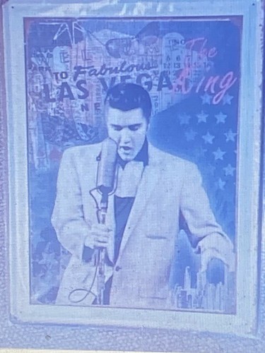 Elvis metal wall plaque - elvis,