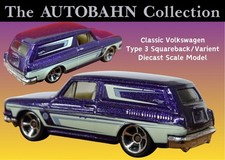 CUSTOM 69 VOLKSWAGEN TYPE 3 1600 VARIENT 1/64 SCALE HOT WHEELS DIECAST MODEL CAR