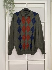 Mens Mans Wool Blend Argyle
