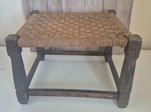 Vintage rustic woven rush - rustic,