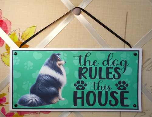 Sheltie dog sign hang plaque - sheltie,