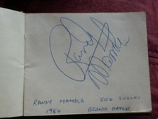 RANDY MAMOLA - AMERICAN  MOTORCYCLIST -  AUTOGRAPH