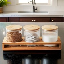 Set Of 3 Glass Tea Coffee