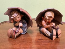 Goebel Hummel Figurines Umbrella Boy and Girl 152 0A 152 OB. 4 3/4”