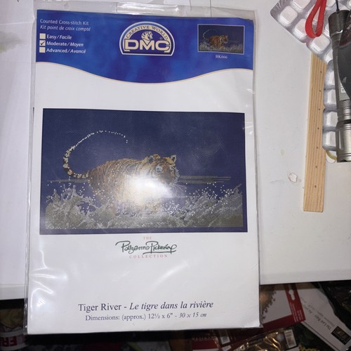 Dmc cross stitch kit - cross, tiger