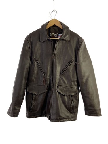 Schott flight leather jacket - leather,