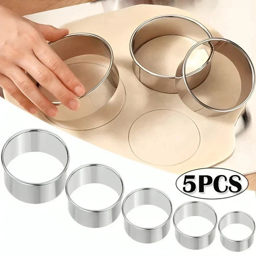 5pc stainless steel round - stainless,