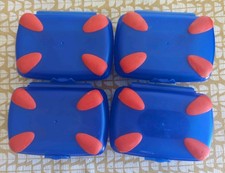 Set Of 4 Small Reusable Plastic Snack Containers