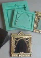 Dolls house  Ornate Style Mirrors Silicone Moulds 1 / 12Th Scale