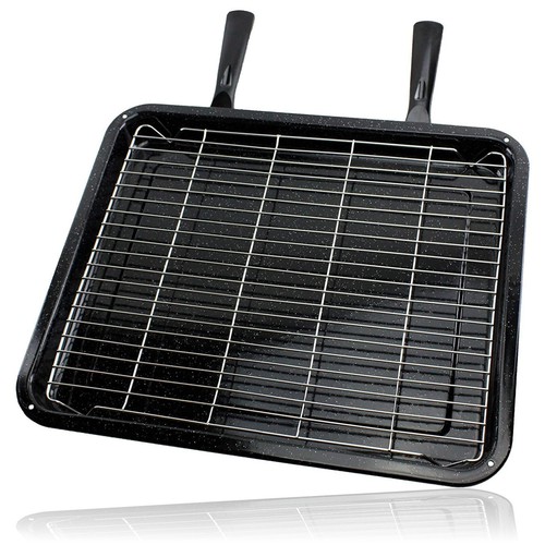 Extra large enamel grill - enamel, tray