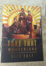 Take That Autographs *Wonderland*2017 Hand Signed tour Programme Gary Barlow x