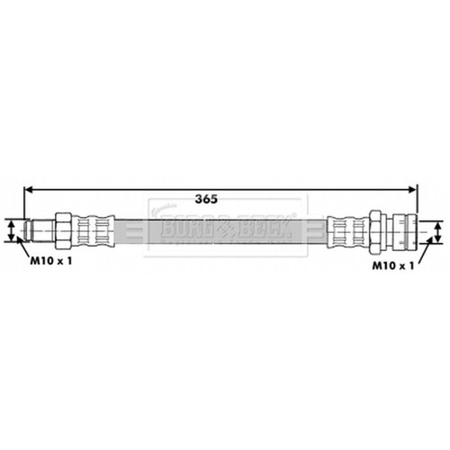 Brake hose front - hose, borg