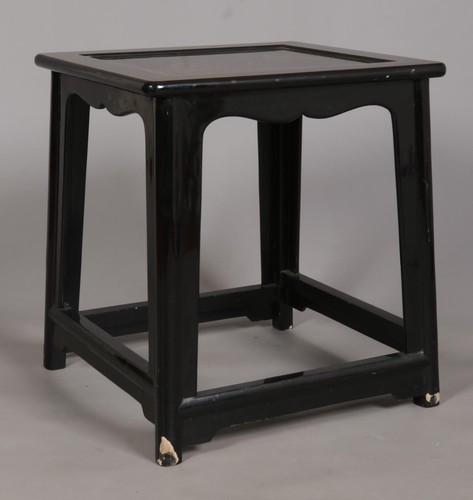Chinese black lacquered hall - chinese,