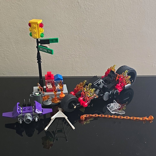 Lego spider man ghost rider - spider-man;,