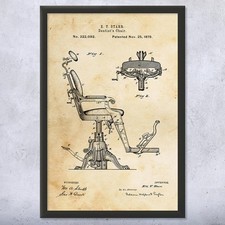 Dentist Chair Patent Wall Art