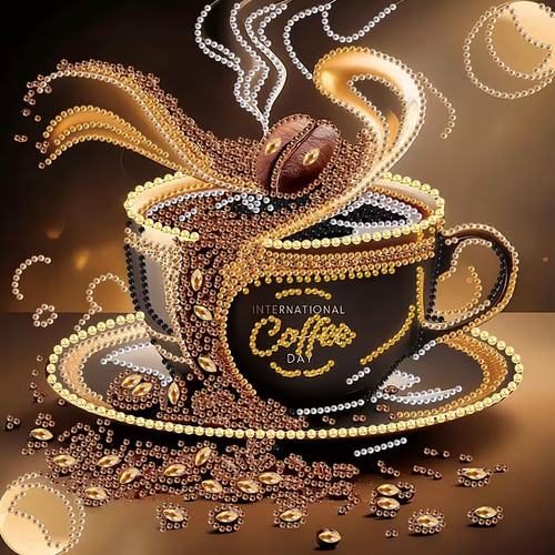 Coffee cup diy - cup, pearl
