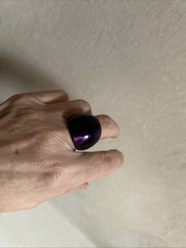 Purple lucite chunky domed - chunky,